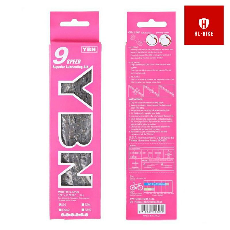 Xích sên xe đạp YBN 9 Tốc Độ nhãn hiệu YBN