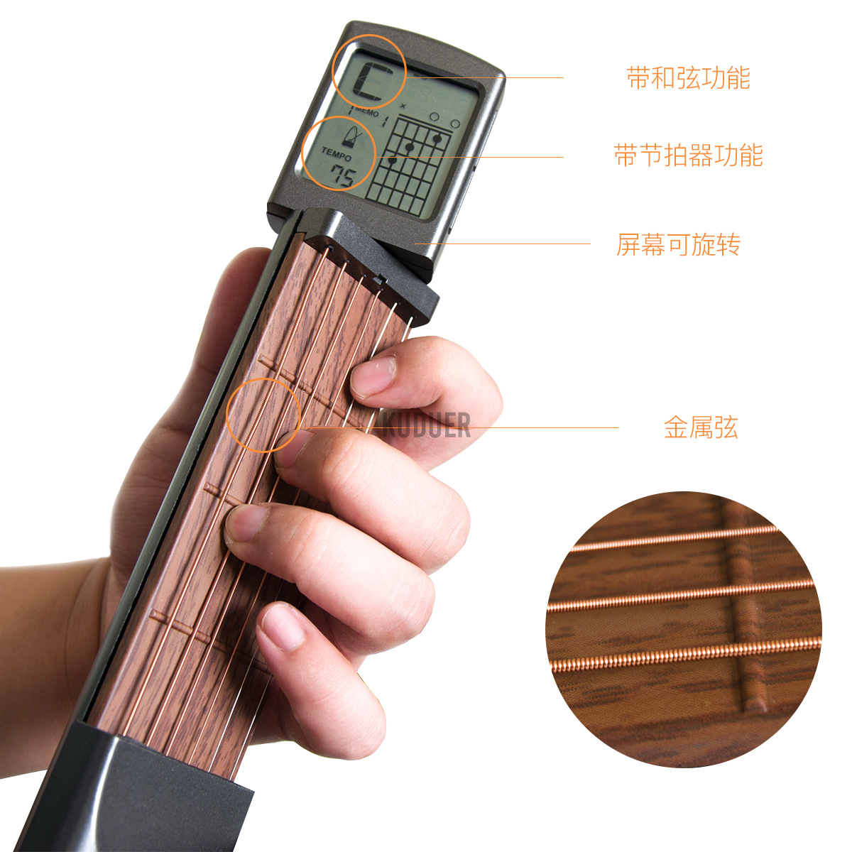 Dụng Cụ Tập Đàn Ghi Ta Bỏ Túi 6 Dây 4 / 6 Fret