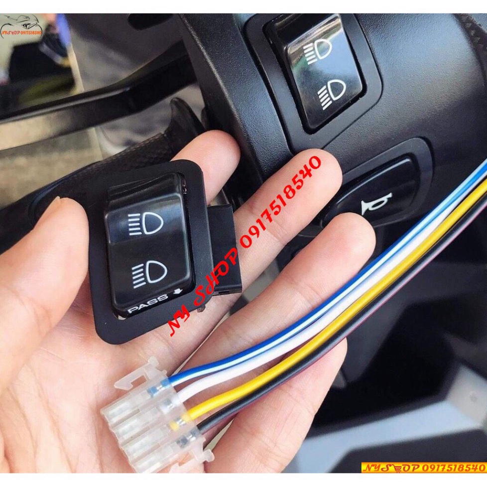 combo công tắc xinhan tích hợp ưu tiên ( hazard) + ctac passing và cục báo xinhan ting tong Ảnh thật Sp