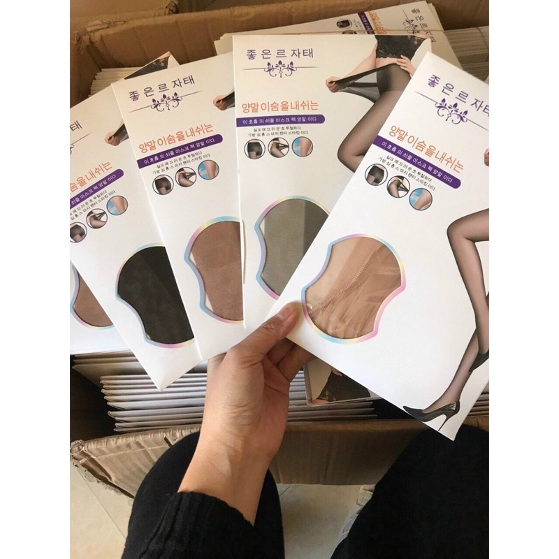 Set 3 quần tất tàng hình che khuyết điểm xuất Hàn trong suốt vỏ trắng
