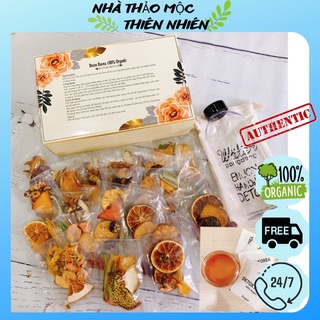 Combo DETOX VIP 60 gói trái cây có đường và mật ong (kèm bình túi 1000ml)