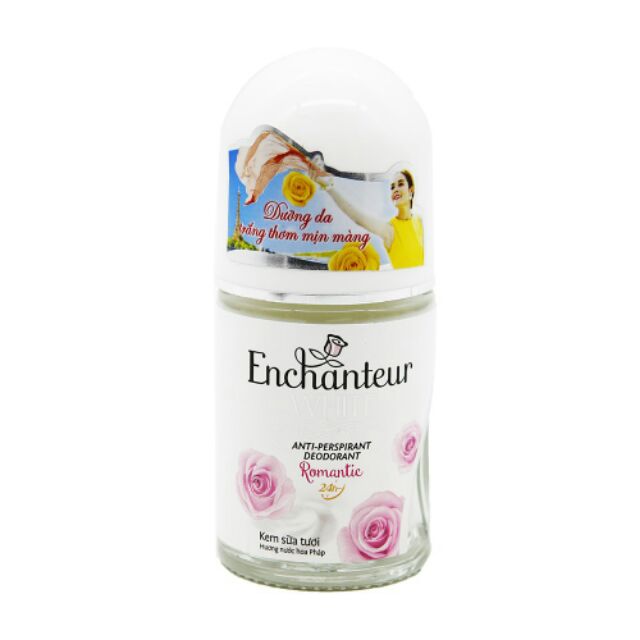 Lăn Khử Mùi Enchanteur Sáng Da Charming White Anti-Perspirant Deodorant 24h