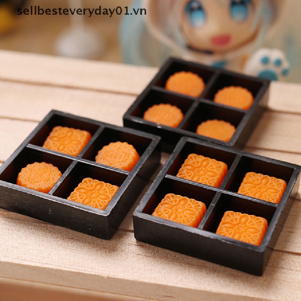 Set mô hình bánh trung thu nhỏ nhắn tỉ lệ 1: 12 dành cho trang trí nhà búp bê