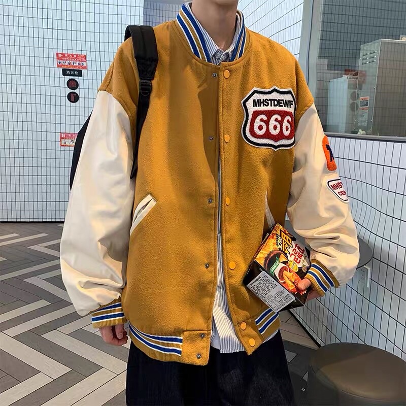 Áo Khoác Bomber Nam 666 Có 2 Màu Chất Thun Nỉ Mềm Mịn Phối Tay Form Rộng Mặc Thoải Mái [NEW UNISEX]