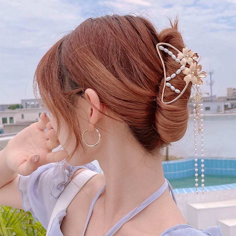 Kẹp Tóc Nơ Nhung Thiết Kế Thanh Lịch Cho Nữ