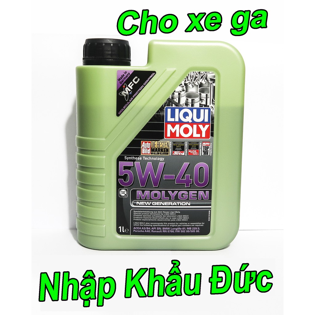 Nhớt Liqui Moly Molygen 5W40 Cho Xe Tay Ga Cao Cấp (1L) - CHÍNH HÃNG