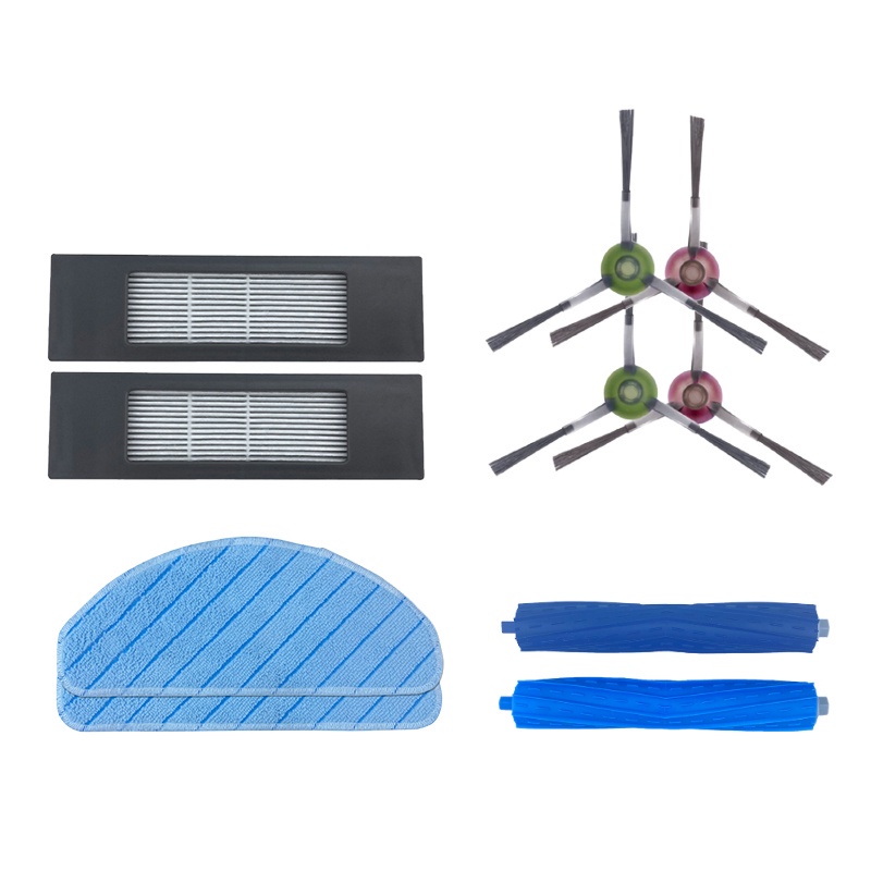 Bàn chải chính Bàn chải phụ Bàn chải phụ HEPA Vải làm sạch cho ECOVACS DEEBOT OZMO T9 MAX / T9 AIVI / T9 AIVI + / T9 Phụ kiện Máy hút bụi Robot Điện