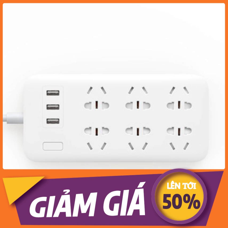 GIẢM SIÊU KHỦNG Ổ cắm Xiaomi ZMI Power Strip 6 cổng 2 USB CX05 - Ổ kết nối điện Xiaomi Power Strip 6 cổng 3 USB GIẢM SIÊ