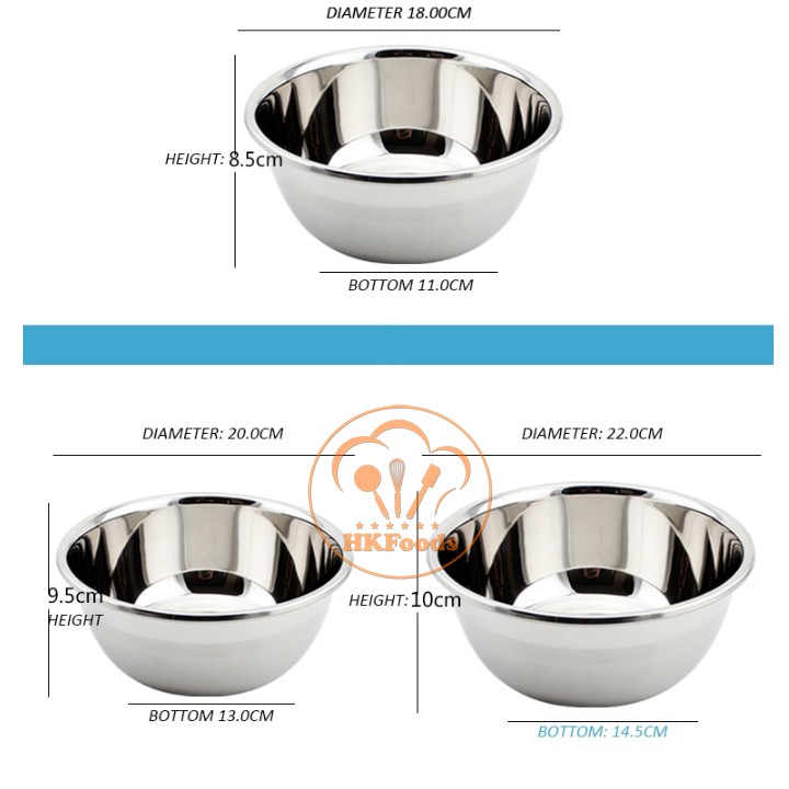 Tô trộn inox 22cm