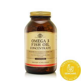 Thực Phẩm Bảo Vệ Sức Khỏe Omega 3 Fish Oil Concentrate Solgar 120 viên