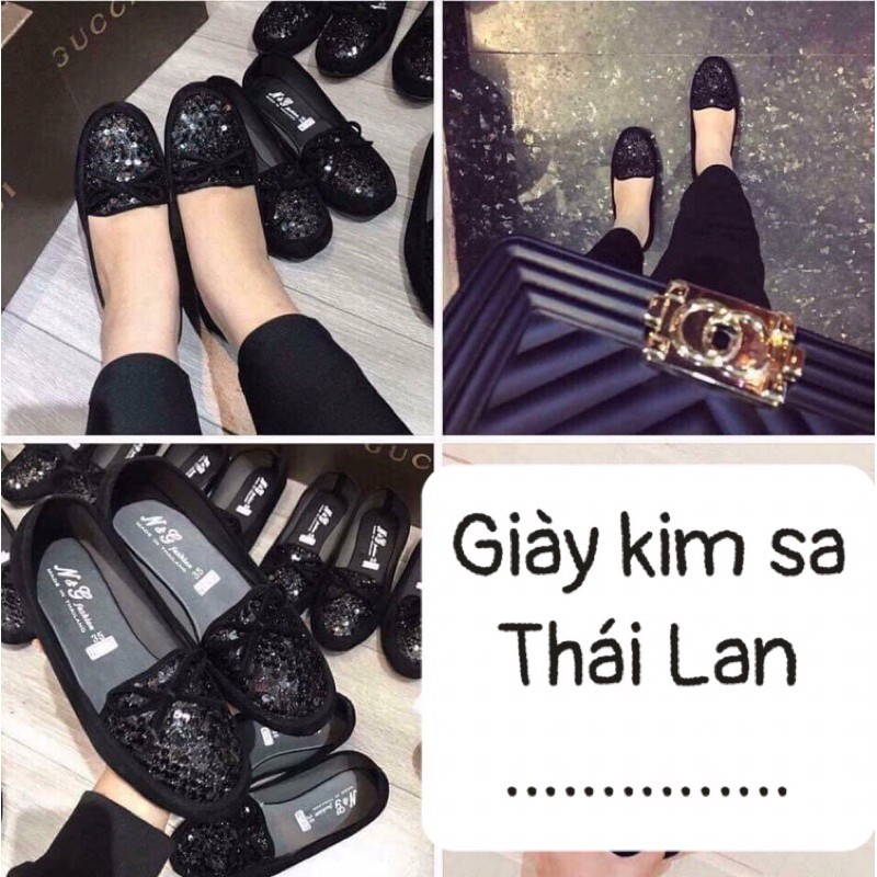 Giày Kim Sa Thái Lan- Màu Đen huyền Thoại