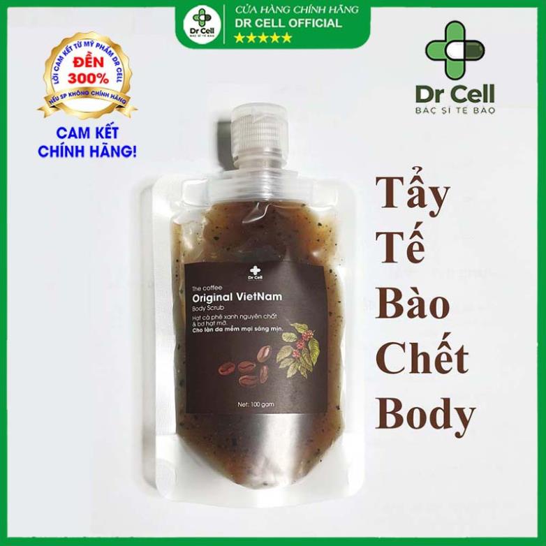 Tẩy Da Chết Body CAFE, Giúp  Mềm Mại Rạng Rỡ, Kích Thích Tế Bào Mới Phát Triển DR Cell 100g