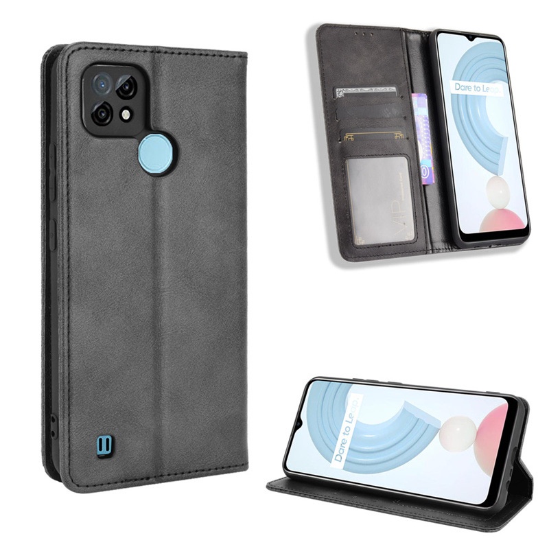 Bao da dạng ví Realme 8, 8 pro, 8 5G, C25, C25s, C21Y, C21-Y, C25Y có nắp gập, ngăn đựng thẻ ATM tiền tiện lợi