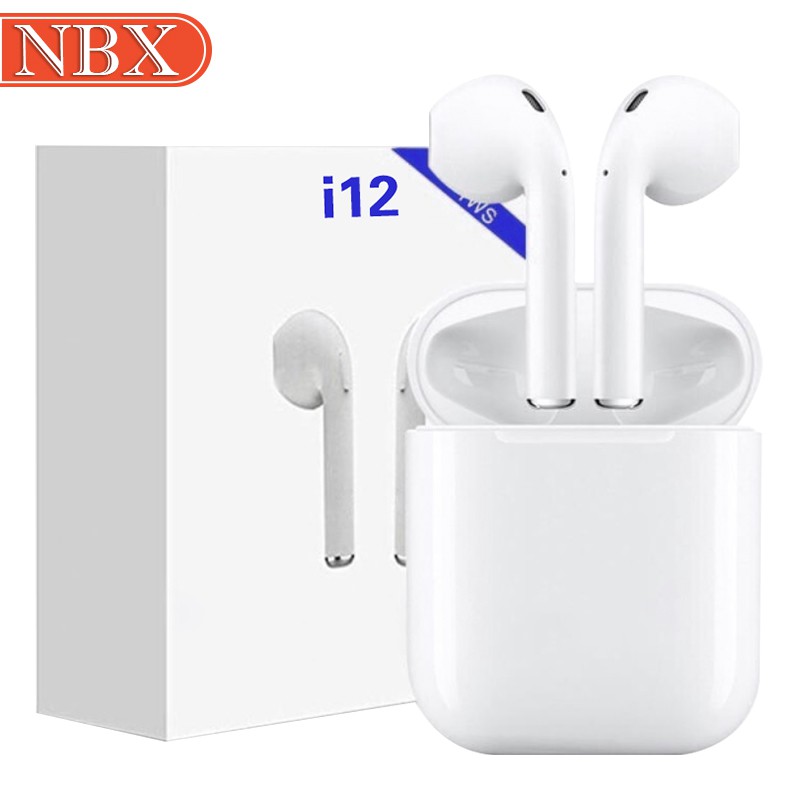 NBX i12 TWS wireless bluetooth headset control HIFI audio sensor for Android iOS