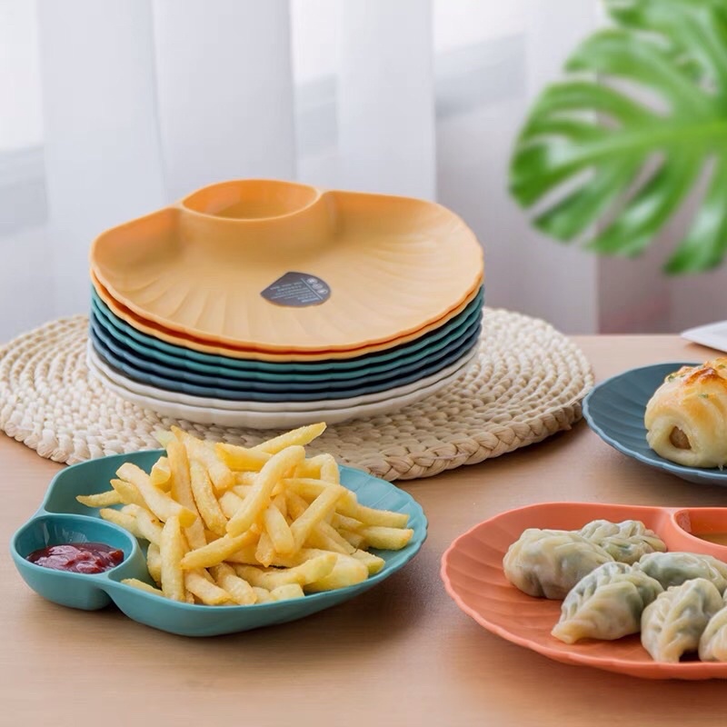 Set 4 đĩa nhựa lúa mạch hình vỏ sò 🐚🐚🐚