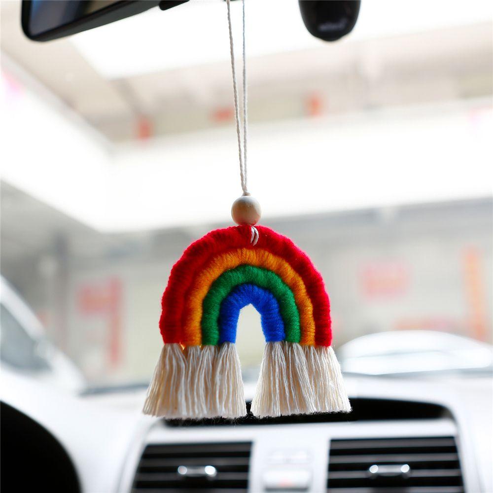 Dây Chuỗi Hạt Gỗ Màu Cầu Vồng Phong Cách Boho Dành Cho Trang Trí Nhà Cửa