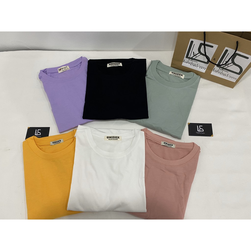 Áo thun nam nữ Lylyshop Unisex, áo phông dáng rộng unisex nam nữ trơn màu basic chất thun cotton 100%