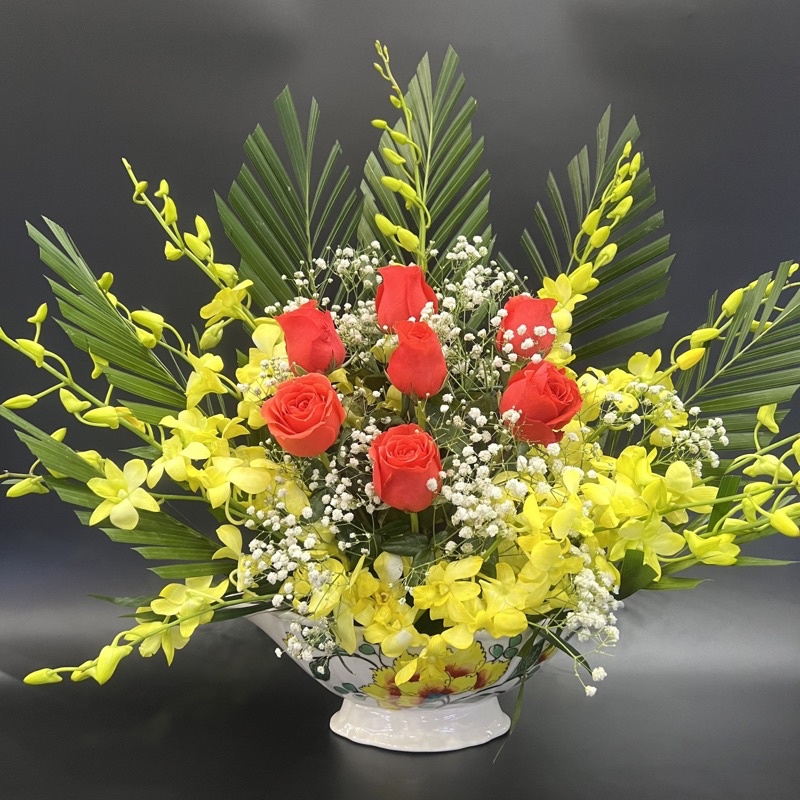 Bát Thuyền Bát Đĩa Đựng Gà Cúng Nguyên Con Gốm Sứ Bát Tràng Cao Cấp Màu Trắng Và Kẻ Vàng