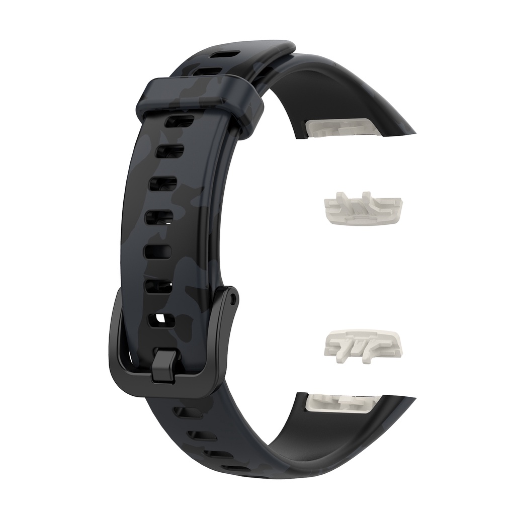 Dây Đeo Silicone Họa Tiết Rằn Ri Cho Đồng Hồ Thông Minh Huawei Band 6 pro Honor Band 6 7