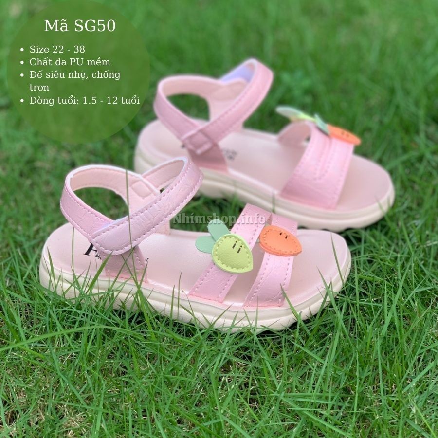 Dép sandal quai hậu thời trang bé gái LIMIBABY cho bé 1,2,3,4,5,6,7,8,9,10,11,12 tuổi đi học đi chơi SG50