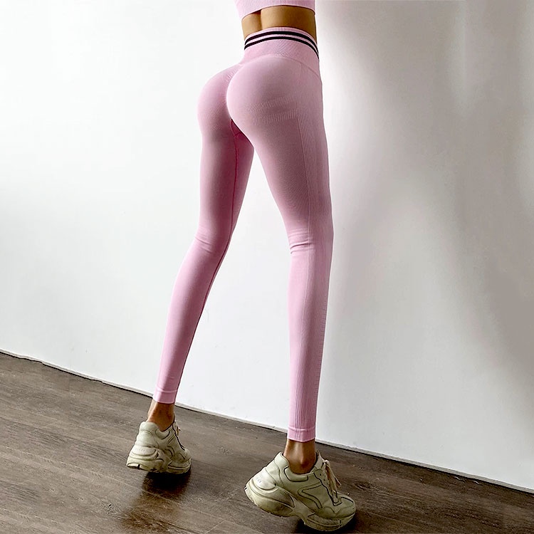Quần tập gym nữ lưng cao, chun mông chất liệu dệt co giãn và thấm hút |MSQ20