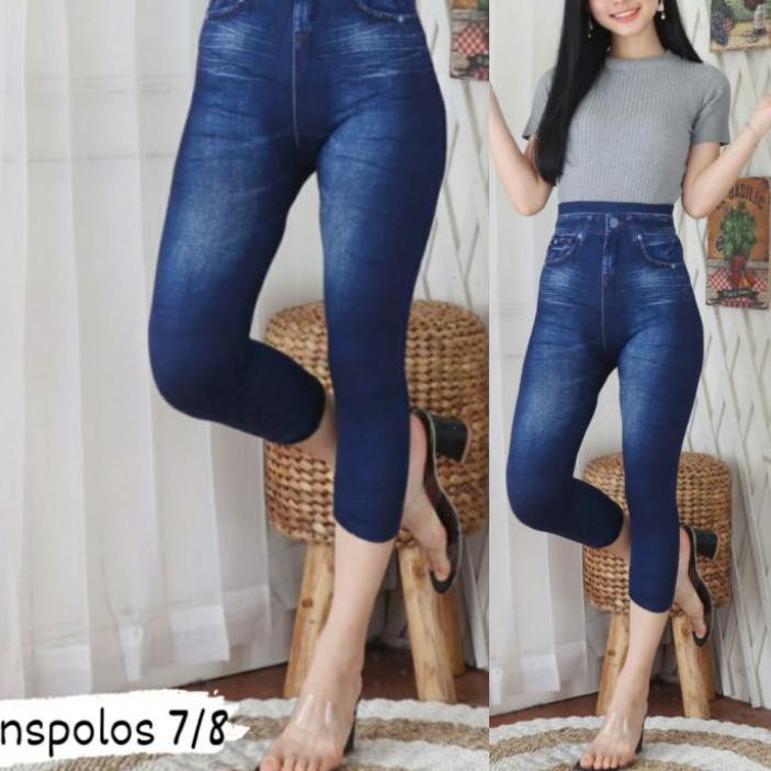 Quần Legging Giả Jean Rách 7per8 (Bán Trong Mờ) Nhập Khẩu Xx 03 >