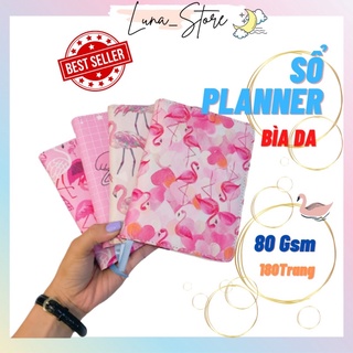 (MẪU MỚI) Sổ bìa da hoạt hình báo hồng, hạt hồng siêu cute UPAI SBD222