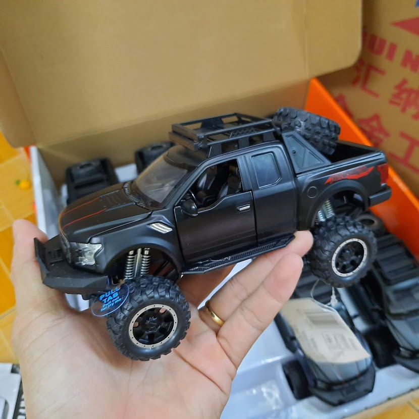 Đồ chơi trẻ em xe mô hình ô tô bán tải ford offroad F150 tỉ lệ 1:32 xe có âm thanh và đèn