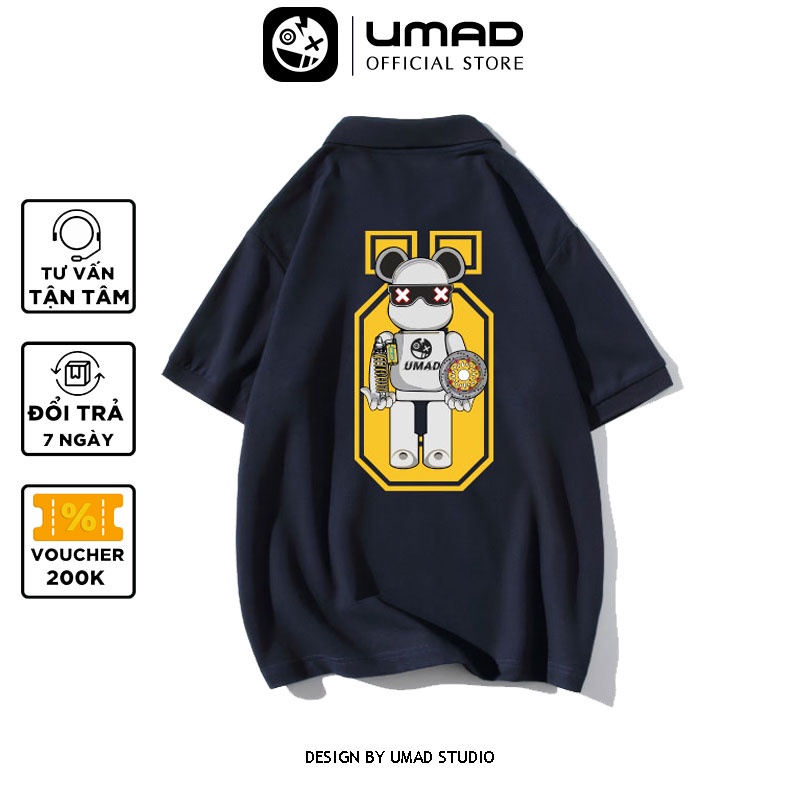 [HCM]Áo thun Polo nam UMAD Biker Ohlins v2 cổ bẻ vải cá sấu CVC form trẻ trung cao cấp có Big Size