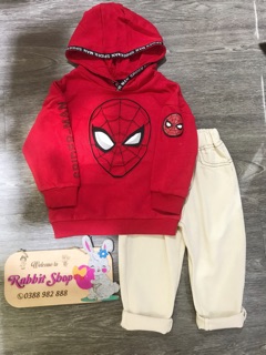 Áo nỉ đỏ Spiderman
