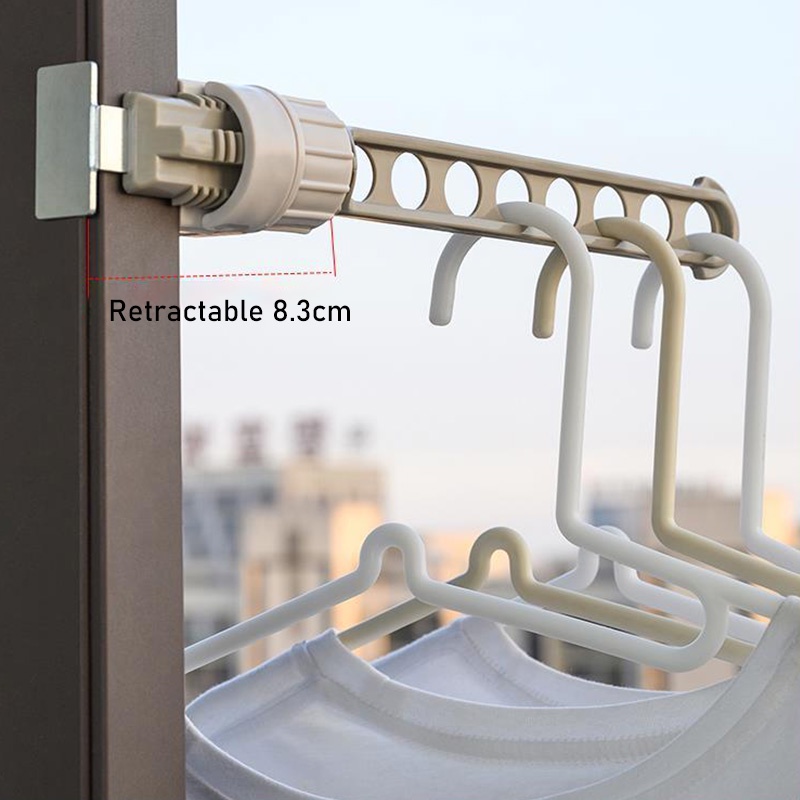 Giá treo quần áo MENGNI gắn khung cửa sổ tiện lợi nhiều màu sắc