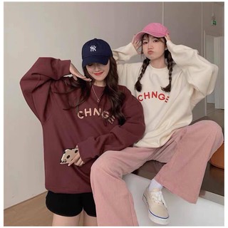 Áo nỉ Sweater Change Chất Nỉ Cotton Trần Bông Dày Dặn