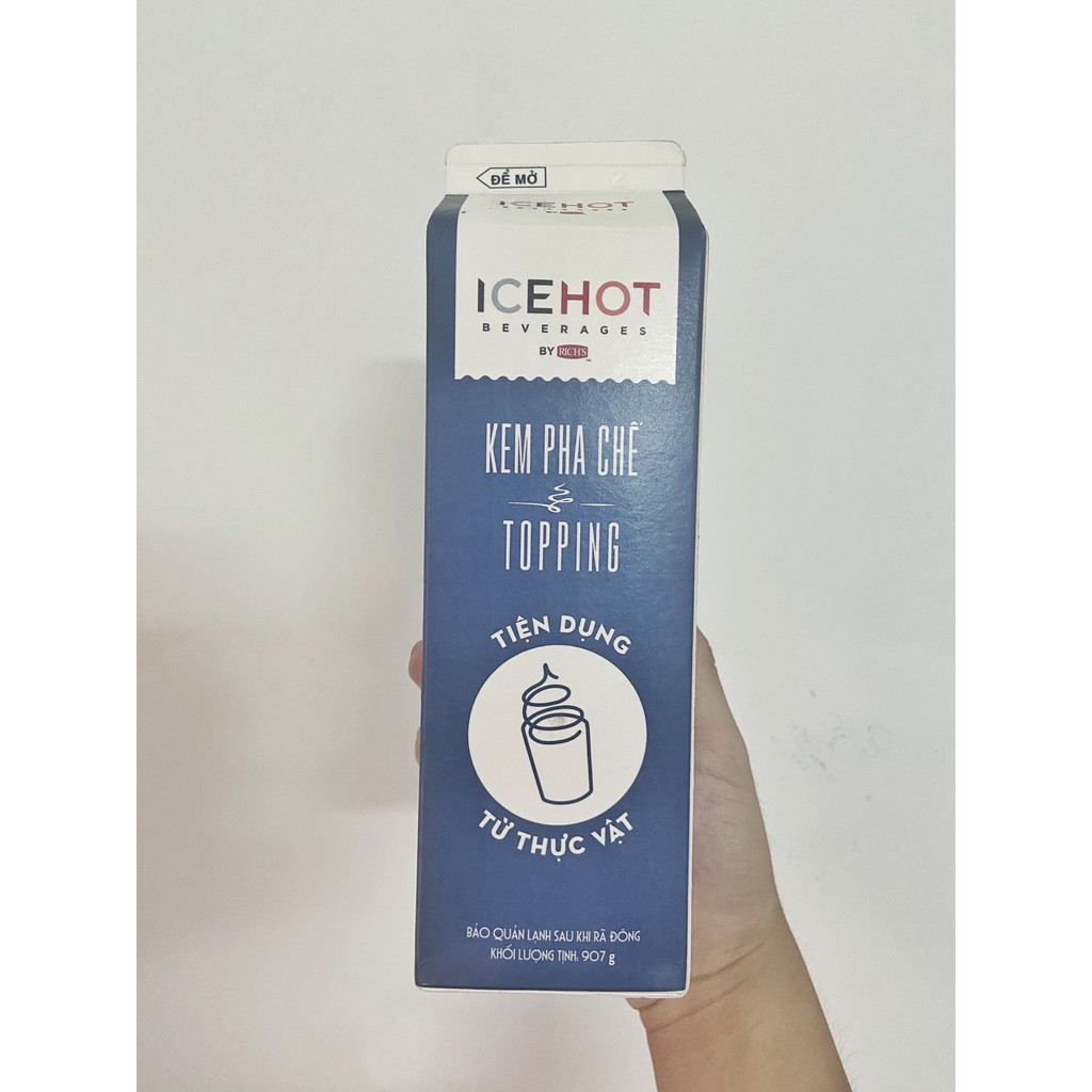 Kem Topping Icehot chuyên làm bông kem hộp 907g