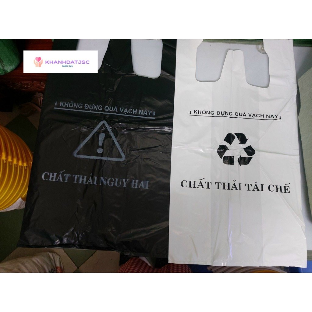 Túi đựng rác thải y tế màu xanh, vàng, trắng, đen loại 15, 30, 60, 120 lít