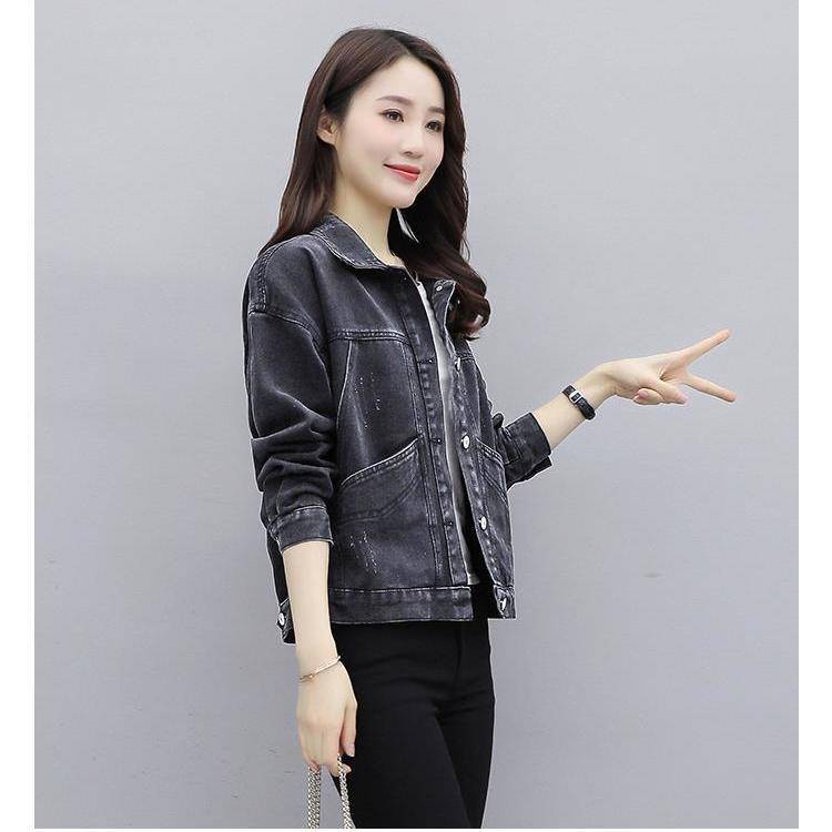 Áo khoác denim tay dài dáng rộng phong cách Hàn Quốc thời trang xuân thu 2020 mới cho nữ | BigBuy360 - bigbuy360.vn