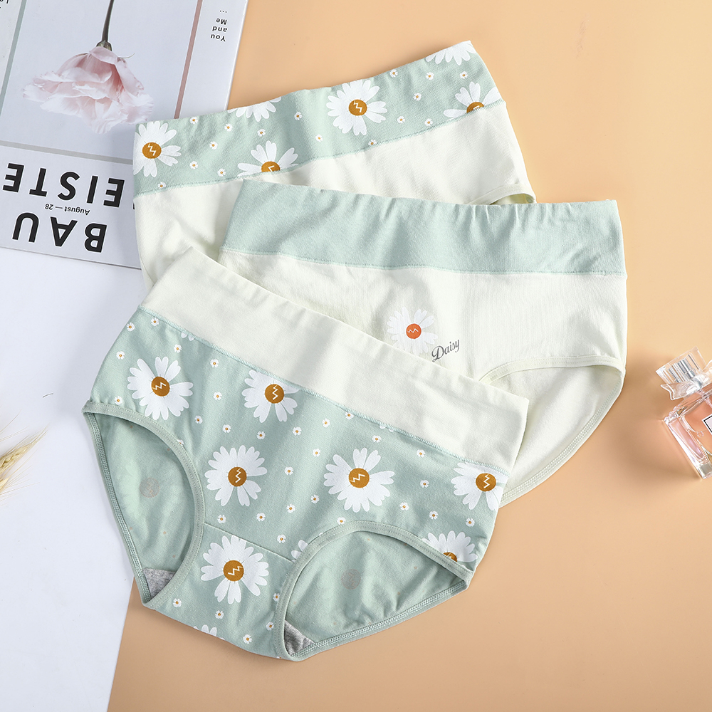 Quần Lót Aijolen Bằng Cotton Lưng Cao In Họa Tiết Độc Đáo Dành Cho Nữ