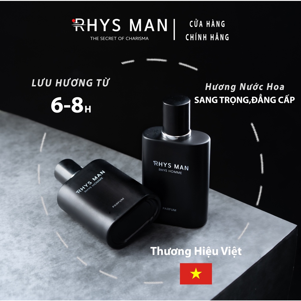 Combo Sữa rửa mặt nam Rhys Coconut Fresh 100ml & Nước hoa nam Rhys Homme 50ml