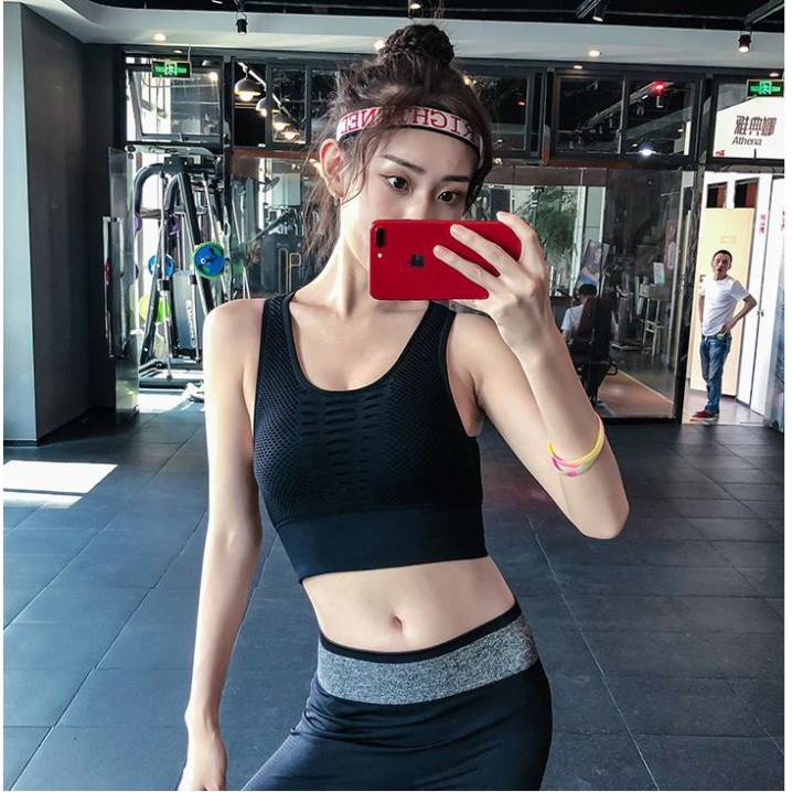 Áo Tập Gym Nữ , Đồ Tập Gym Nữ Phối Lưới Sexy Áo Bra Tập Gym Nữ Phối Vân Tinh Tế {Mã Hàng 96852}  ྇