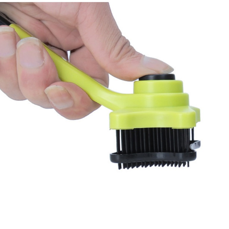 (BÁN SỈ) LƯỢC CHẢI LÔNG RỤNG CHÓ MÈO CÓ NÚT BẤM LẤY LÔNG  - LOVE PETS SHOP