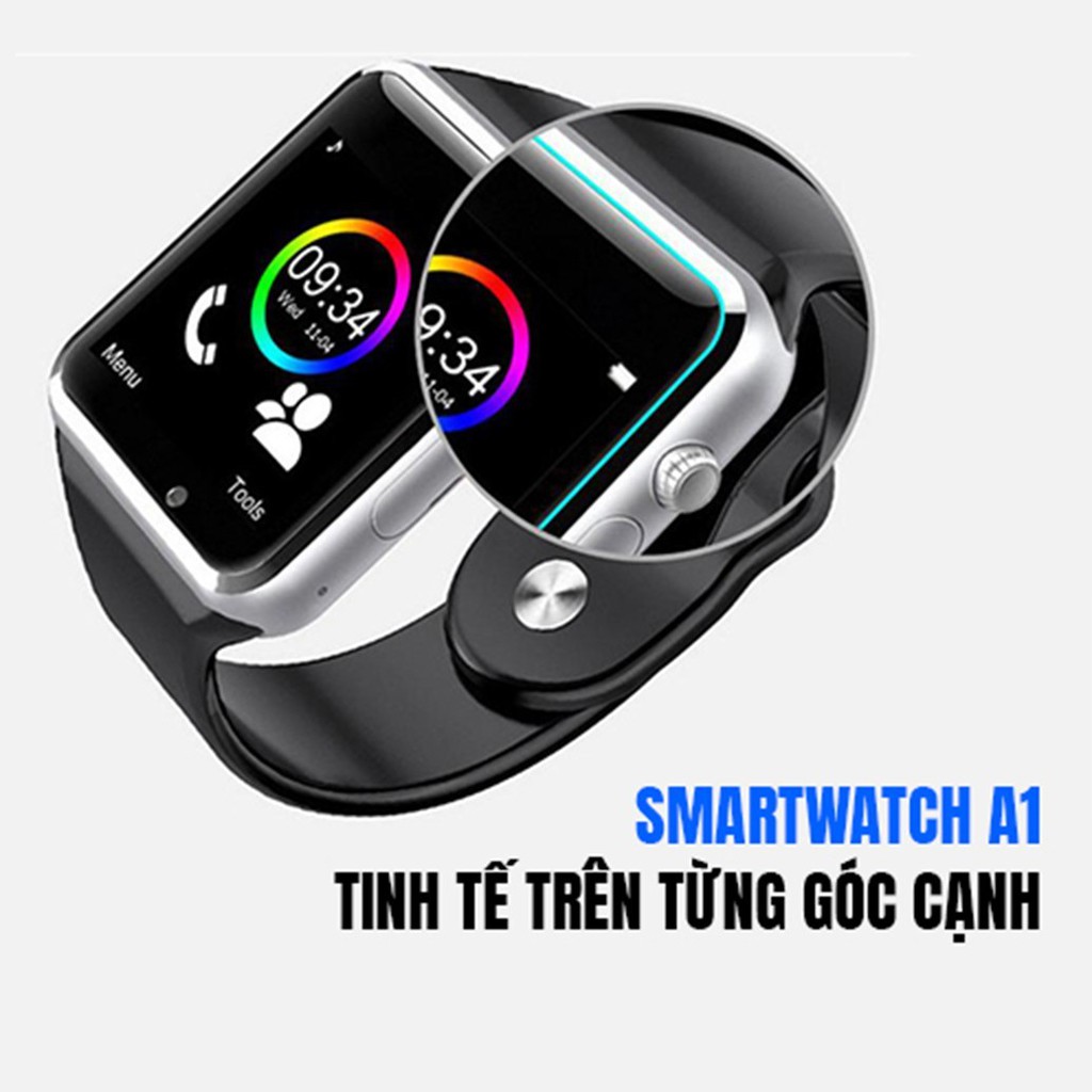 Đồng hồ thông minh A-1 Gắn sim nghe gọi được lựa màu bluetooth 4.0 Full color Smart Watch A1