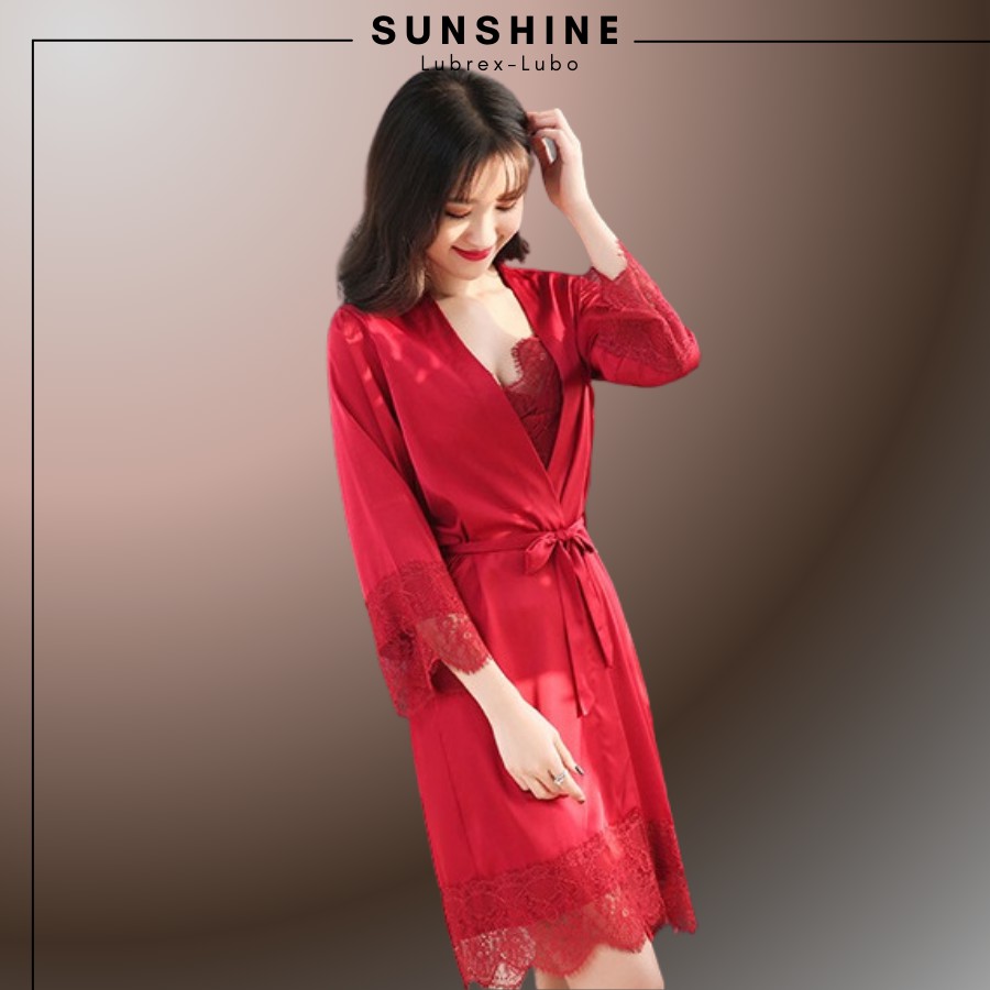Áo Choàng Ngủ Lụa Cao Cấp Mềm Mịn Gợi Cảm SUNSHINE LUBREXLUBO
