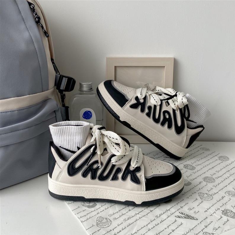 Giày thể thao nữ độn đế Ulzzang cao cấp Giầy sneaker DPIDE đen trắng phong cách cá tính Hot trend 2022