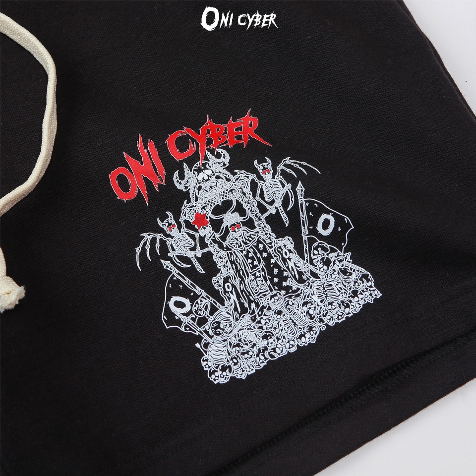 Quần đùi Unisex ONI CYBER dày dặn, Quần Local Brand phong cách hiphop chất mặc thoải mái in hình đơn giản QONI04 | BigBuy360 - bigbuy360.vn