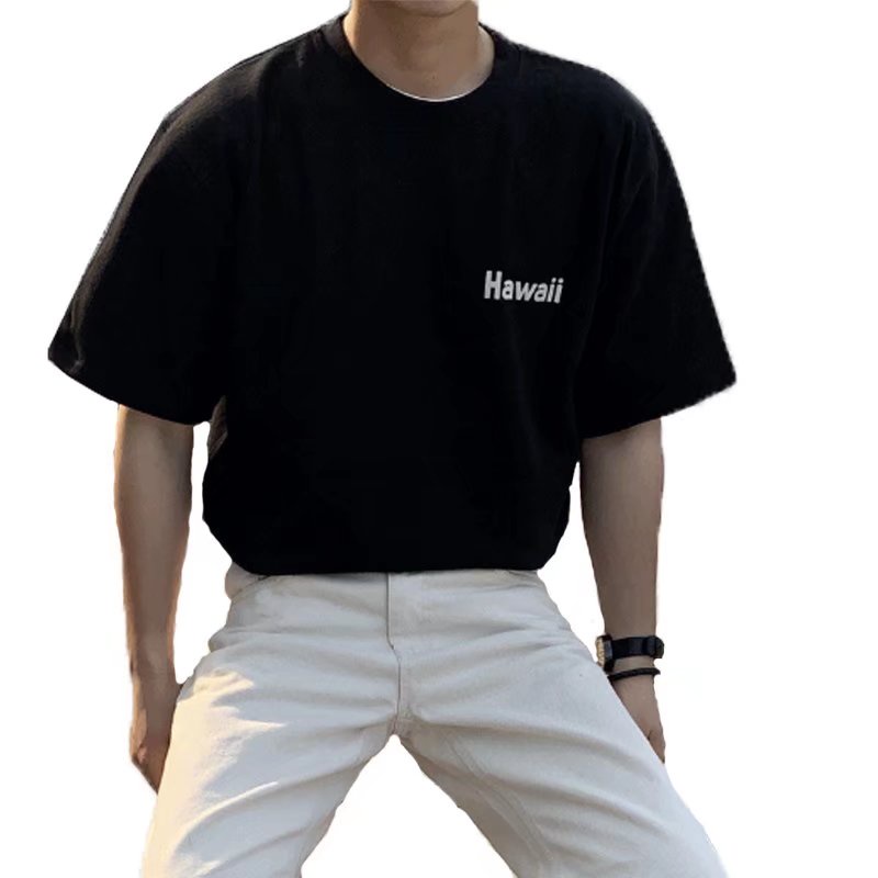 Áo Thun Tay Ngắn Cổ Tròn In Chữ Thoải Mái Thời Trang Cho Nam