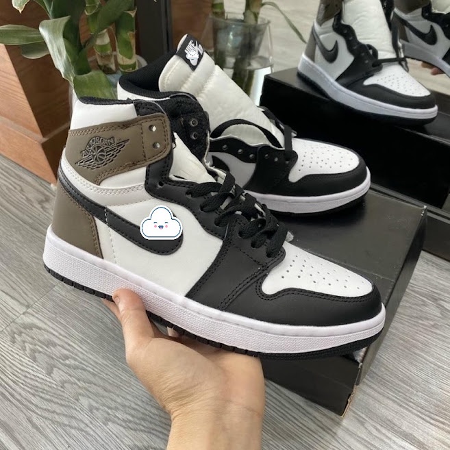 Giày thể thao jordan cao cổ nâu đen, Giày sneaker nam nữ JD dark mo_cka cực chất dễ phối đồ hàng Full Box