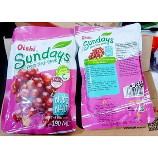 ( RẺ VÔ ĐỊCH) Lẻ 1 bịch nước uống Oshi vị nho