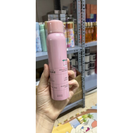 Xịt gội khô hương đào thơm dịu, không bết tóc, chai 150ml