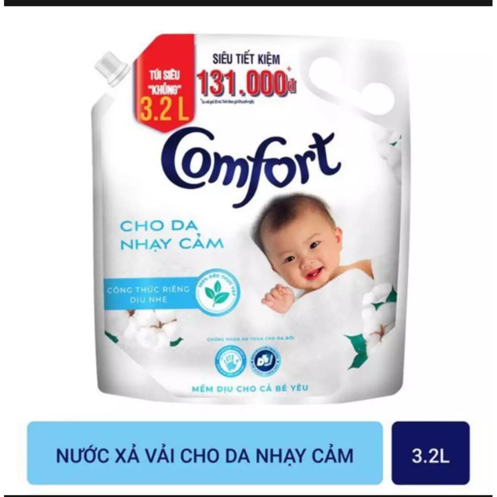 Nước xả comfort 3.2 lít túi trắng