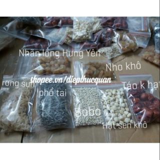 Sét nguyên liệu sâm bổ lượng 7 vị: 700g. Date luôn cập nhật mới.