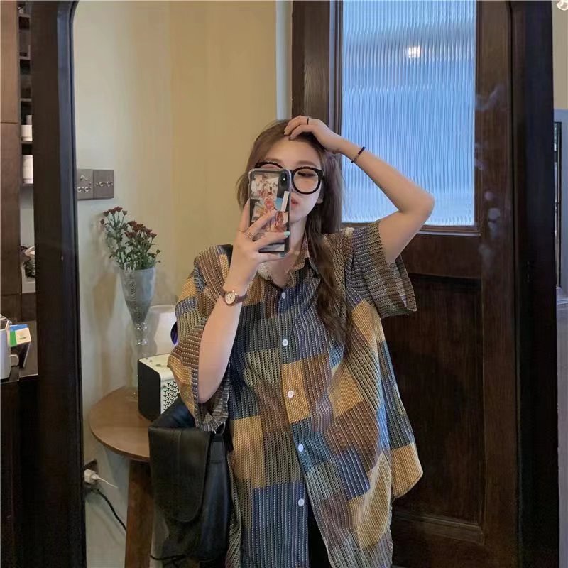 Áo dáng rộng màu trơn phong cách Hàn Quốc trẻ trung Bình thường và lỏng lẻo áo unisex áo phông oversize nam